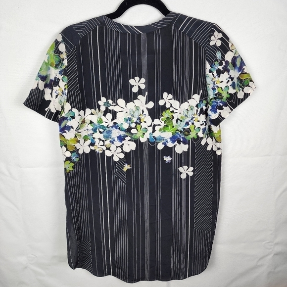 3.1 Phillip Lim Silk Floral Aloha Blouse Slit Side Size 4 - Picture 5 of 7